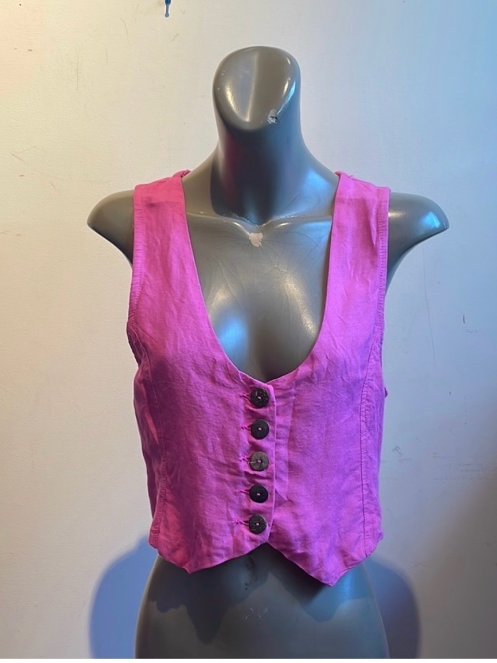Free People fuschia pink vest